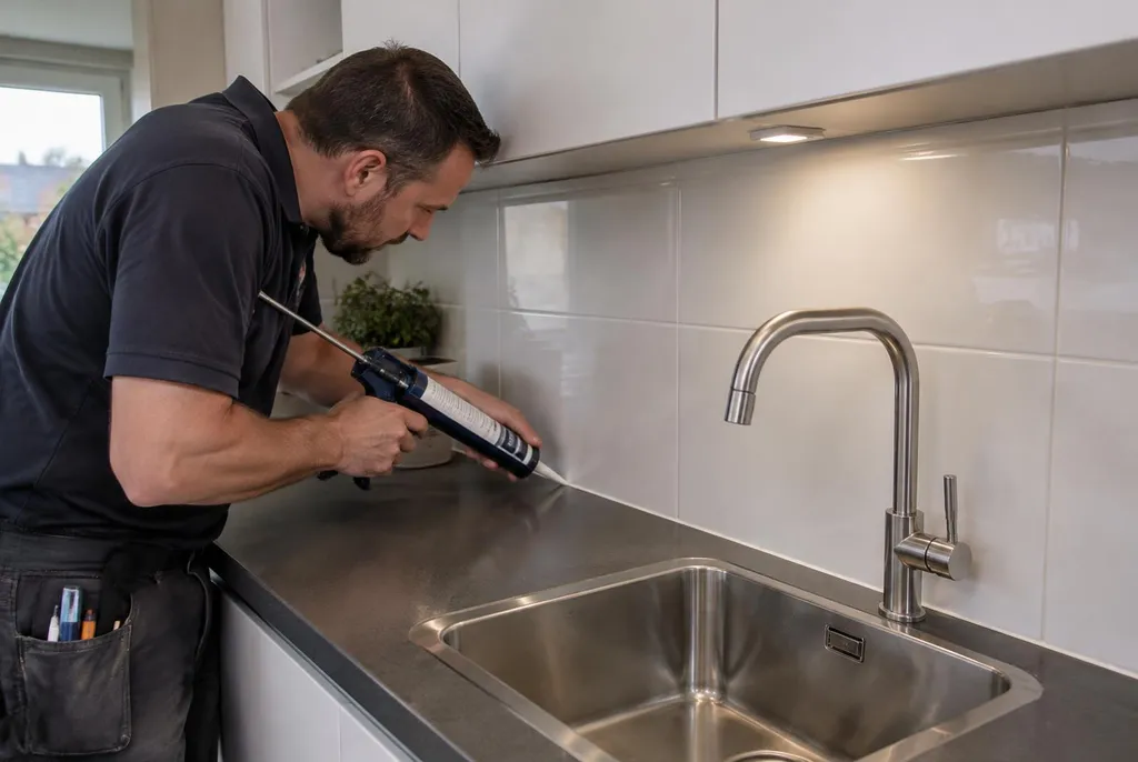 Kitbedrijf Markelo – replacing kitchen sealant