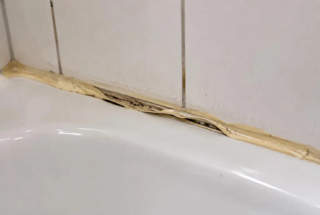 Kitbedrijf Markelo – loose sealant next to the bath